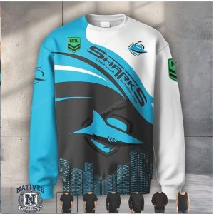 Cronulla Sutherland Sharks City Skyline Graphic Hoodie