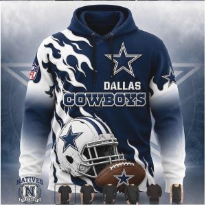 Dallas Cowboys Helmet Flame Graphic Sweatshirt