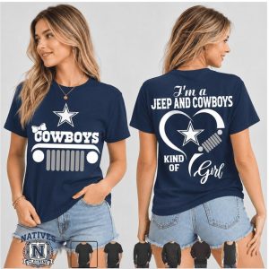 Dallas Cowboys Jeep Heartbeat Kind Of Girl T Shirt