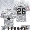 Dallas Cowboys Blue Camo Custom Name Number Performance T Shirt Dallas Cowboys Blue Camo Custom Name Number Performance T Shirt
