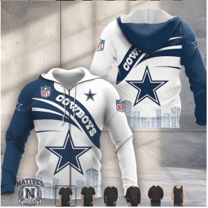 Dallas Cowboys Skyline Star Graphic Hoodie T Shirt