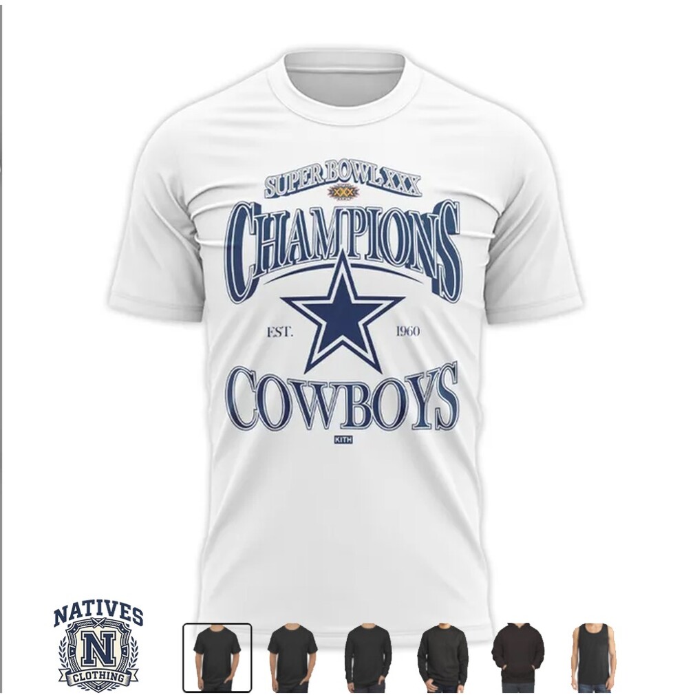 Dallas Cowboys Super Bowl Champions Football T Shirt Dallas Cowboys Super Bowl Champions Football T Shirt