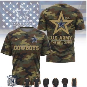 Dallas Cowboys US Army Salute To Service Camo T Shirt
