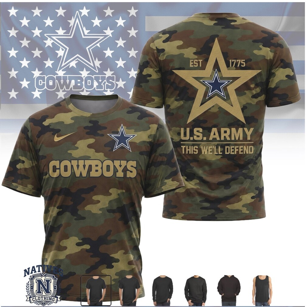 Dallas Cowboys US Army Salute To Service Camo T Shirt Dallas Cowboys US Army Salute To Service Camo T Shirt