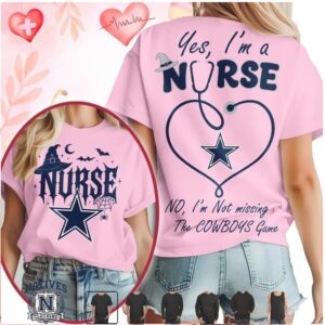 Dallas Football Nurse Halloween Stethoscope Heart T Shirt