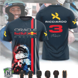 Daniel Ricciardo Red Bull Racing Driver Portrait Graphic T Shirt