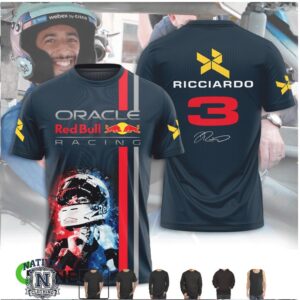 Daniel Ricciardo Red Bull Racing Driver Portrait Graphic T Shirt