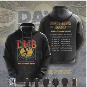 Dave Matthews Band Fall Tour 2026 Concert Date Graphic T Shirt