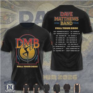 Dave Matthews Band Fall Tour 2026 Concert Date Graphic T Shirt