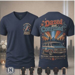 Dazed And Confused Retro Hippie Van 911 Remembrance T Shirt