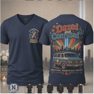 Dazed And Confused Retro Hippie Van 911 Remembrance T Shirt