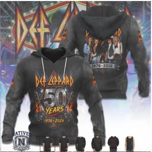Def Leppard 50 Years 1976 2026 Anniversary Concert T Shirt