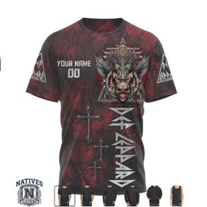 Def Leppard Bringin On The Heartbreak Skull Custom Name T Shirt