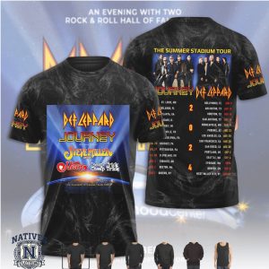 Def Leppard Journey Heart Steve Miller Summer Tour Band T Shirt