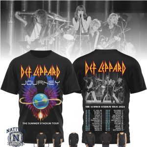 Def Leppard Journey Summer Stadium Tour 2024 Graphic Band T Shirt