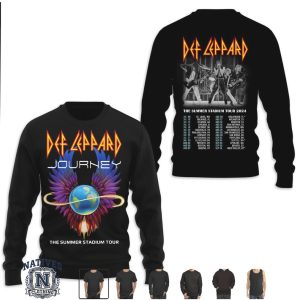 Def Leppard Journey Summer Stadium Tour 2024 Graphic Band T Shirt