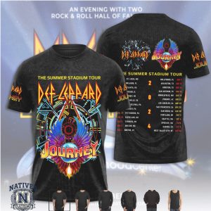 Def Leppard Journey Summer Stadium Tour Rock Concert Band T Shirt