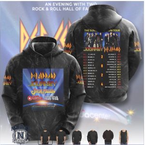 Def Leppard Journey The Summer Stadium Tour Concert Date T Shirt