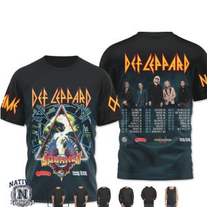 Def Leppard Journey Tour 2024 Vintage Concert Graphic T Shirt
