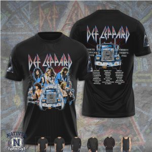 Def Leppard North American Tour 2025 Vintage Truck Graphic T Shirt