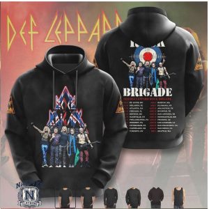 Def Leppard Rock Brigade 2024 Tour Band Photo Concert T Shirt