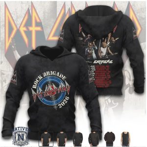 Def Leppard Rock Brigade Live 2026 Concert Graphic Band T Shirt