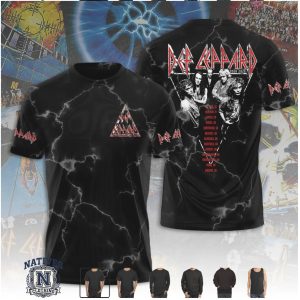 Def Leppard Tour 2026 Marble Graphic Concert T Shirt