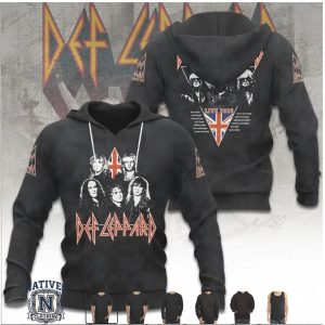 Def Leppard Union Jack Band Photo 2026 Tour Graphic T Shirt