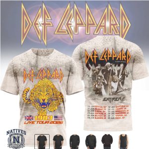 Def Leppard Vintage 1983 Live Tour 2026 Graphic T Shirt
