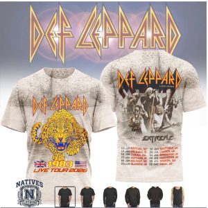 Def Leppard Vintage 1983 Live Tour 2026 Graphic T Shirt