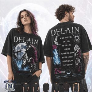 Delain Symphonic Metal Dark Harmonies Concert Tour T Shirt