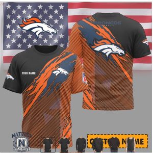 Denver Broncos Custom Name Personalized Football T Shirt