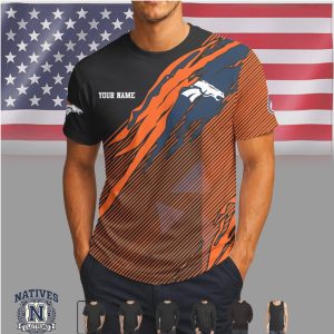 Denver Broncos Custom Name Personalized Football T Shirt
