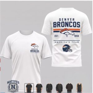 Denver Broncos Mascot Football Retro Graphic T Shirt