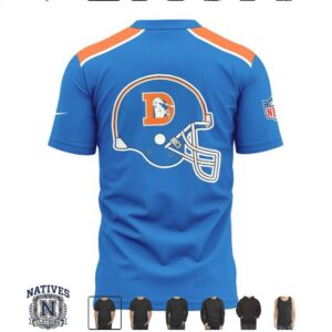 Denver Broncos Throwback 1977 Vintage Helmet Football T Shirt
