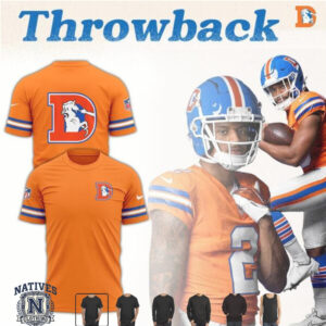 Denver Broncos Throwback Vintage Football T Shirt