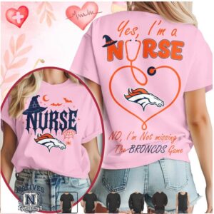 Denver Football Nurse Halloween Stethoscope T Shirt