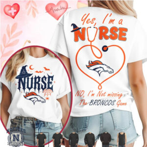 Denver Football Nurse Halloween Stethoscope T Shirt