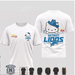 Detroit Football Hello Kitty In N Out T Shirt