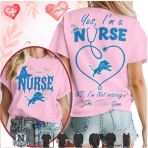 Detroit Football Nurse Halloween Stethoscope T Shirt