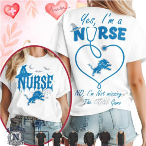 Detroit Football Nurse Halloween Stethoscope T Shirt