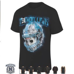 Detroit Lions Football Hockey Mask All Grit Three Thirteen T Shirt