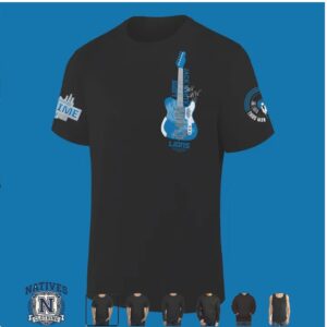 Detroit Lions Jack White Halftime Show Electric Guitar T Shirt