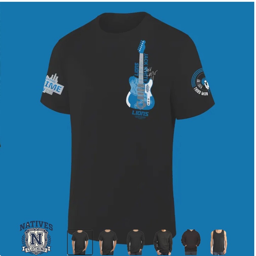 Detroit Lions Jack White Halftime Show Electric Guitar T Shirt Detroit Lions Jack White Halftime Show Electric Guitar T Shirt