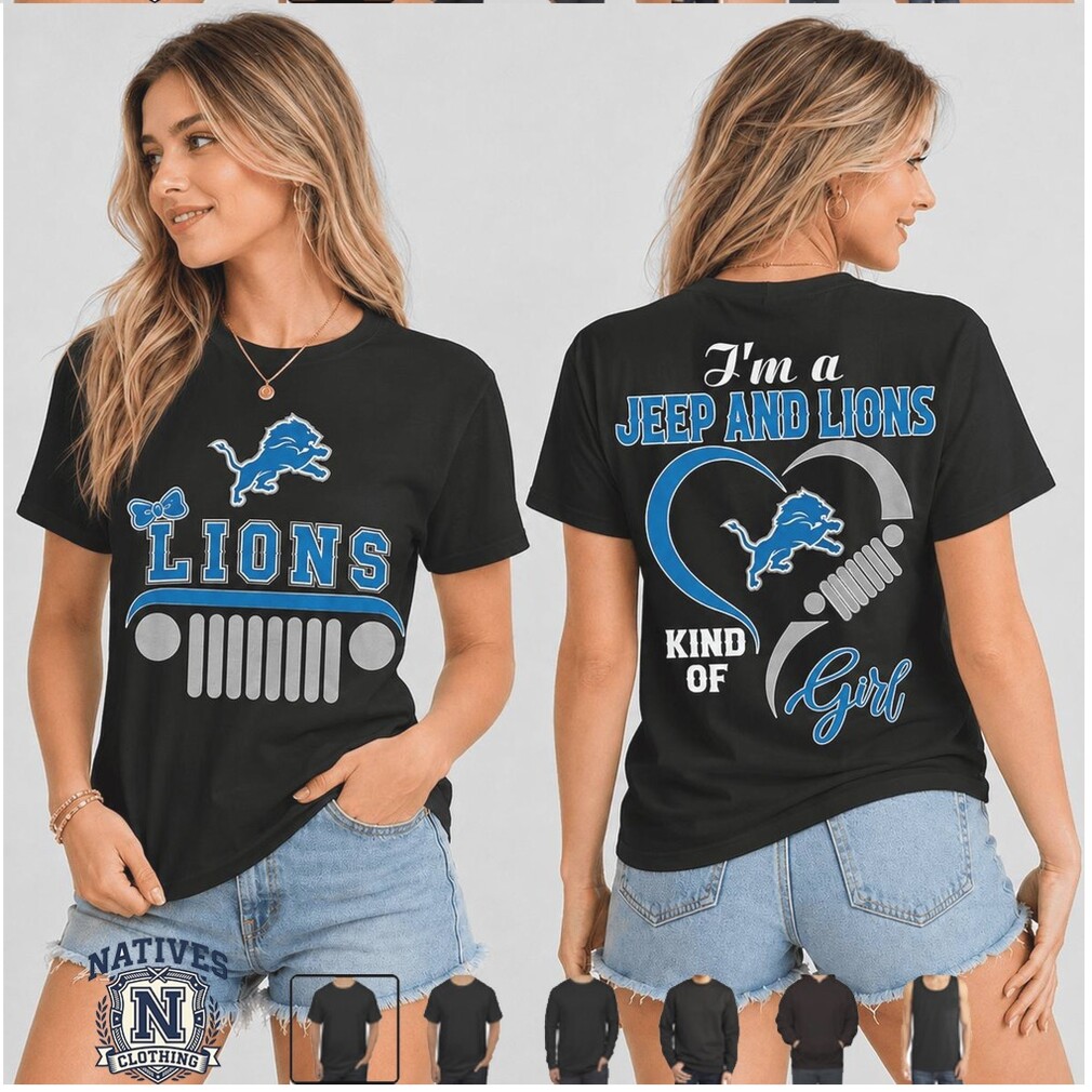 Detroit Lions Jeep Kind Of Girl Heart T Shirt Detroit Lions Jeep Kind Of Girl Heart T Shirt