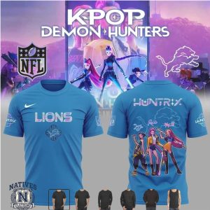 Detroit Lions Kpop Demon Hunters NFL Football Graphic T Shirt