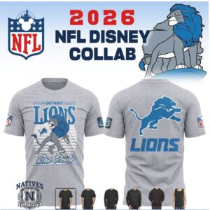 Detroit Lions NFL Disney Collab Lion T Shirt