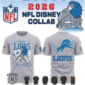 Detroit Lions NFL Disney Collab Lion T Shirt