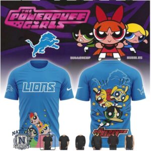 Detroit Lions Powerpuff Girls Mashup Football T Shirt