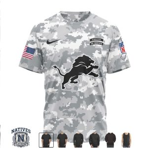 Detroit Lions Salute To Service Camo Custom Name Number Jersey
